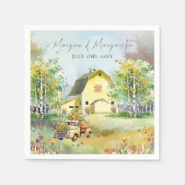 Guardanapo De Papel Napkin (Coquetel) Barn Amarelo