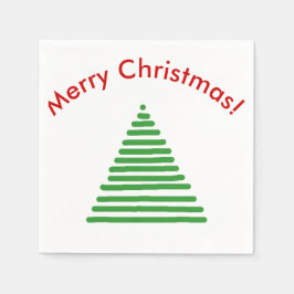 Guardanapo De Papel Napkin de Papel - Árvore Estilizada com Texto Curv