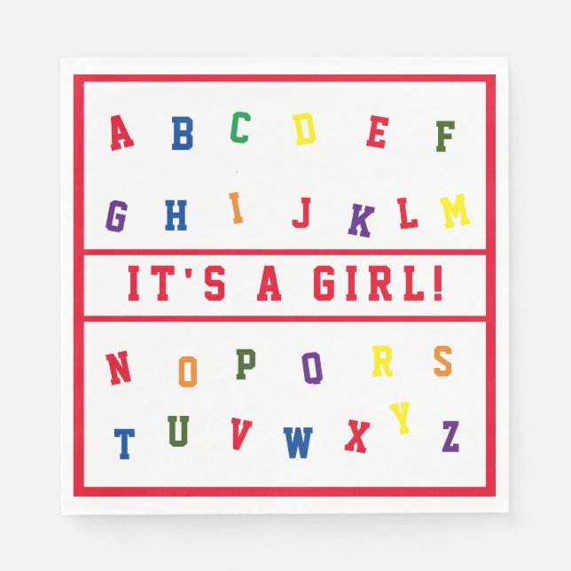 Guardanapo De Papel Napkin de Papel de Chá de fraldas ABC (Frente)