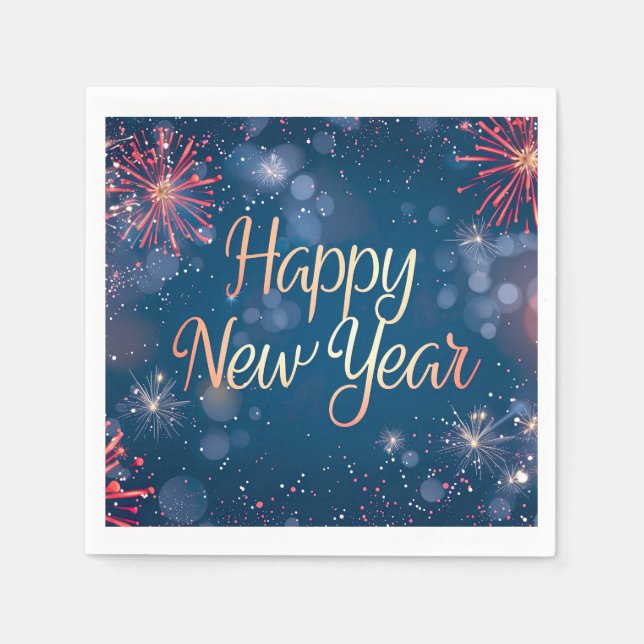Guardanapo De Papel Napkin de Papel feliz ano novo (Frente)