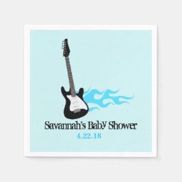 Guardanapo De Papel Napkin (Partido Personalizado do Bebê) Rock Star