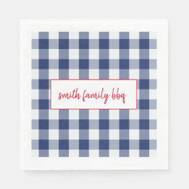 Guardanapo De Papel Napkin Personalizado de Xadrez de Buffalo Branco e