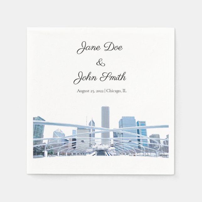 Guardanapo De Papel Napkin personalizado do Cocktail de Chicago (Frente)