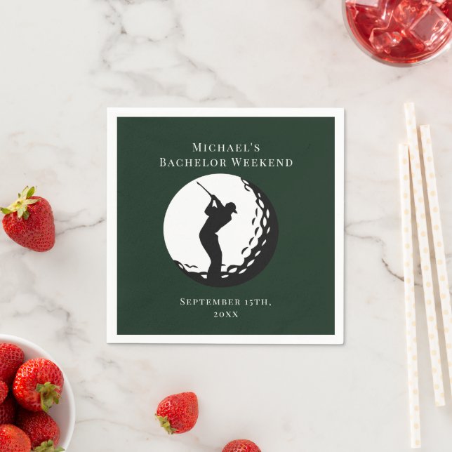 Guardanapo De Papel Napkin Personalizado | Fim de semana de golfe Solt (Insitu)