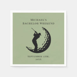 Guardanapo De Papel Napkin Personalizado | Fim de semana de golfe Solt