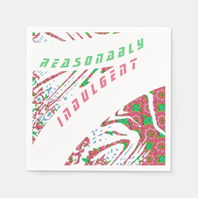 Guardanapo De Papel Napkin Personalizável Colorido Moderno (Frente)