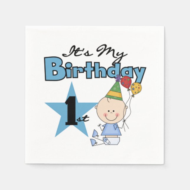 Guardanapo De Papel Napkin/Primeiro Aniversário (Frente)