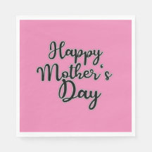Napkin Rosa feliz dia de as mães