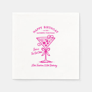 Guardanapo De Papel Napkins 100º Aniversário Rosa Martini