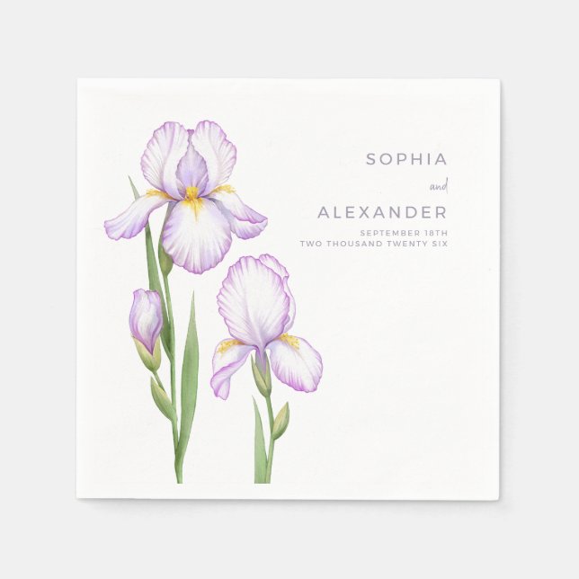 Guardanapo De Papel Napkins for a Modern Wedding.  (Frente)