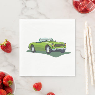 Guardanapo De Papel Napkins para Automóveis Verdes Convertíveis