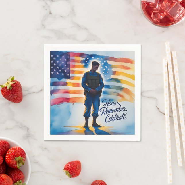 Guardanapo De Papel Napkins para o Partido de Reunião do Dia do Memori (Insitu)