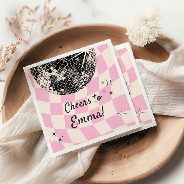 Guardanapo De Papel Napkins Personalizado do Disco Retroativo - Backgr (Criador carregado)