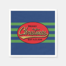 Napkins personalizado "Retro Christmas"