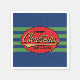 Guardanapo De Papel Napkins personalizado "Retro Christmas"