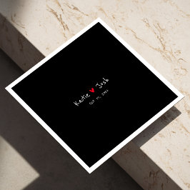 Guardanapo De Papel Napkins Preto com Nomes Manuscritos