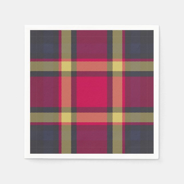 Guardanapo De Papel Napkins - Scottish Tartan (Frente)