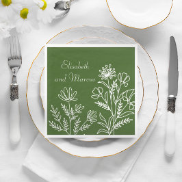 Guardanapo De Papel Napkins verde-oliva