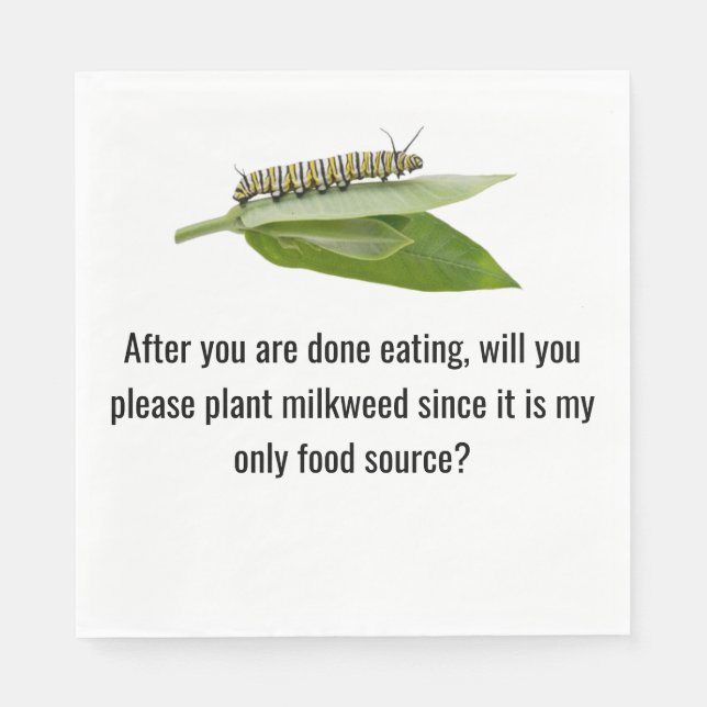 Guardanapo De Papel Napo de borboleta monarca (Frente)