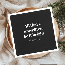 Guardanapo De Papel Nápoles Elegante de Natal Negro | Feriado Clássico