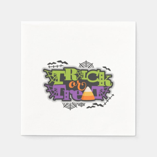 Guardanapo De Papel Nápoles-Halloween/Truque ou Tratar (Frente)