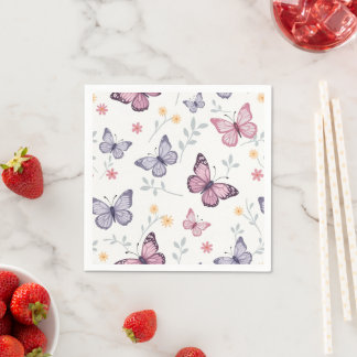 Guardanapo De Papel Nápoles (padrão borboletas com borboletas)
