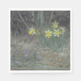 Guardanapo De Papel Narcissus Flowers and Violets (por Millet)