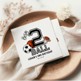 Guardanapo De Papel Nascer 2 Ball Sports Theme Boy Party