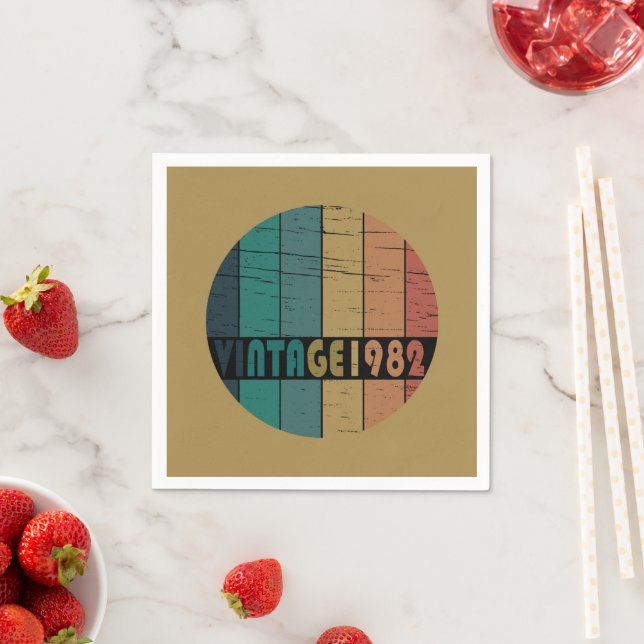 Guardanapo De Papel Nascer de aniversário de 1982 (Insitu)