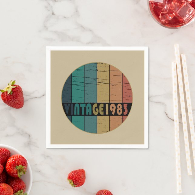 Guardanapo De Papel Nascer de aniversário de 1983 (Insitu)