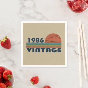 Guardanapo De Papel nascer em presente de aniversário de 1986
