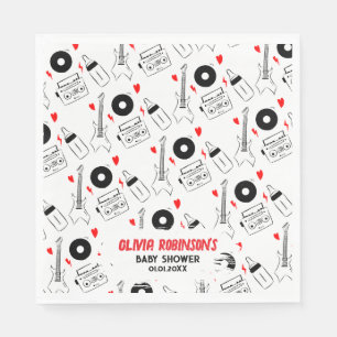 Guardanapo De Papel Nascer para o Chá de fraldas Rock Star