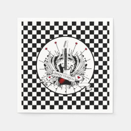 Guardanapo De Papel Nascer para Rock & Roll Guitar Rocker Metal Musica