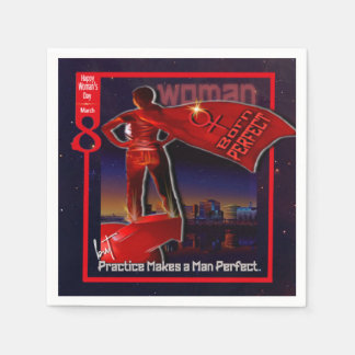 Guardanapo De Papel Nascer perfeito: Celebrando o dia da mulher com po