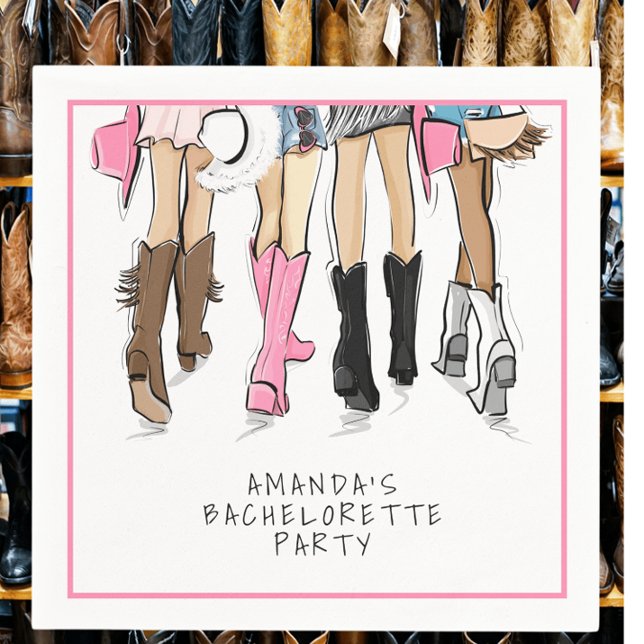 Guardanapo De Papel Nashville Bachelorette - Personalizar Moda Desenha (Criador carregado)
