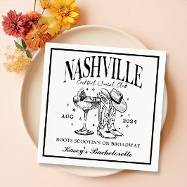 Guardanapo De Papel Nashville Bachelorette Rodeo Cocktail