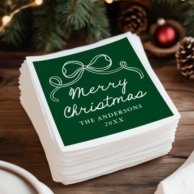 Guardanapo De Papel Natal Alegre Arco Desenhado à Mão Caprichoso (Criador carregado)