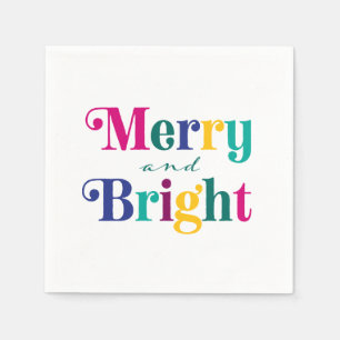 Guardanapo De Papel Natal Alegre e Brilhante Colorido Feriado