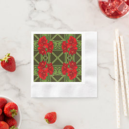 Guardanapo De Papel Natal Amaryllis Cocktail Napkins