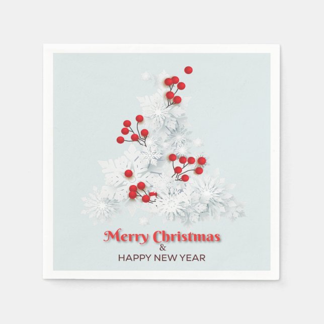 Guardanapo De Papel Natal Branco  (Frente)