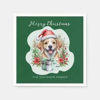 Guardanapo De Papel Natal Cachorrinho Fofo 