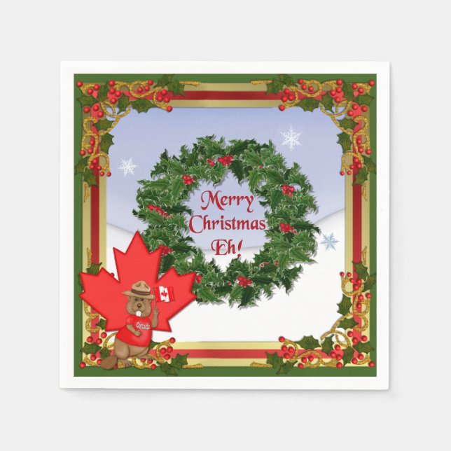 Guardanapo De Papel Natal canadense (Frente)