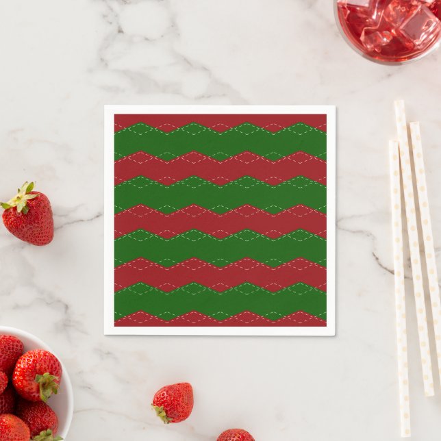 Guardanapo De Papel Natal clássico vermelho e verde (Insitu)