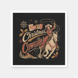 Guardanapo De Papel Natal Cowgirl