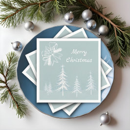 Guardanapo De Papel Natal da Cena de Inverno Snowy