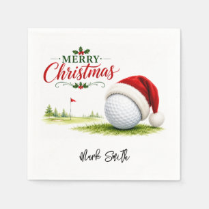 Guardanapo De Papel Natal de Golfe Vamos Par-Tee
