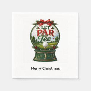 Guardanapo De Papel Natal de Golfe Vamos Par-Tee