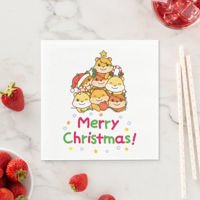 Guardanapo De Papel Natal de Hamster Árvore Engraçado Natal (Insitu)