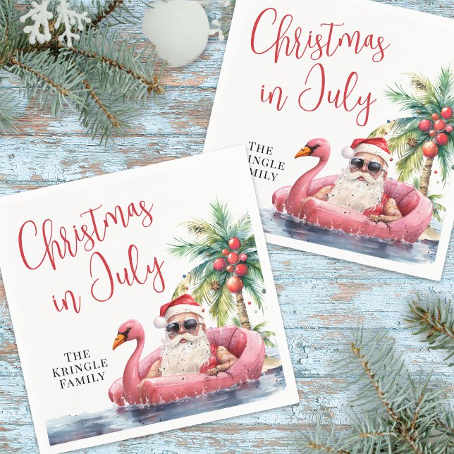 Guardanapo De Papel Natal de Praia em Julho (Beach Christmas In July Napkins)