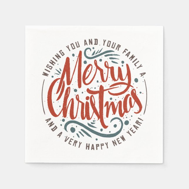 Guardanapo De Papel Natal Deseja Napkins (Frente)